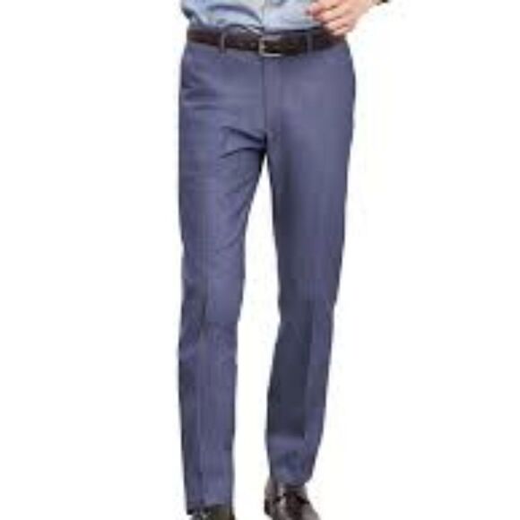 Banana Republic‎ Men's Modern Slim Non-Iron Navy Cotton Pant 32 x 34 - Picture 1 of 9